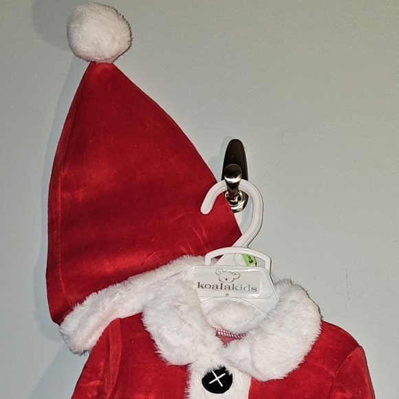 NWT-Koala Kids-Infant's-Santa Claus Outfit-Size 0-3 Months-Red, White & Black - Picture 2 of 5